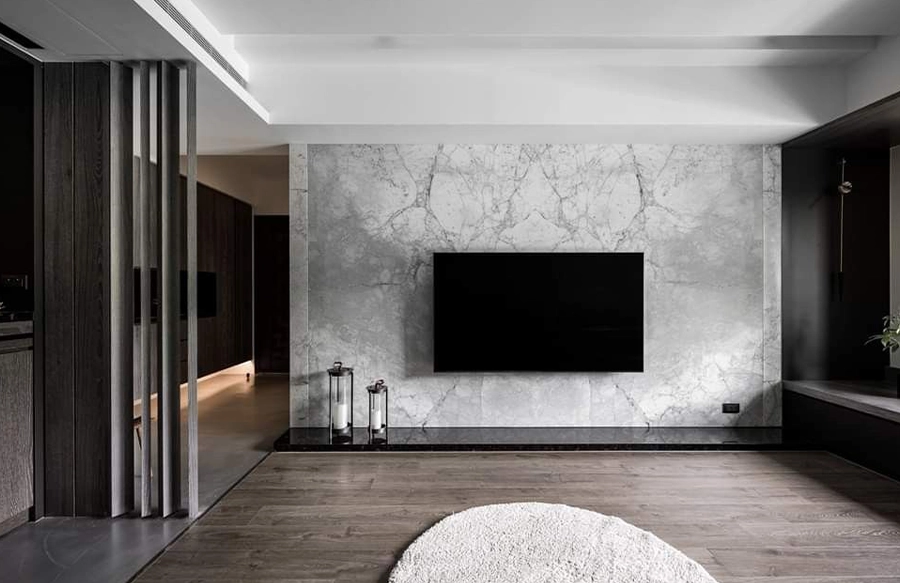 سرامیک اسلب پشت تلویزیون