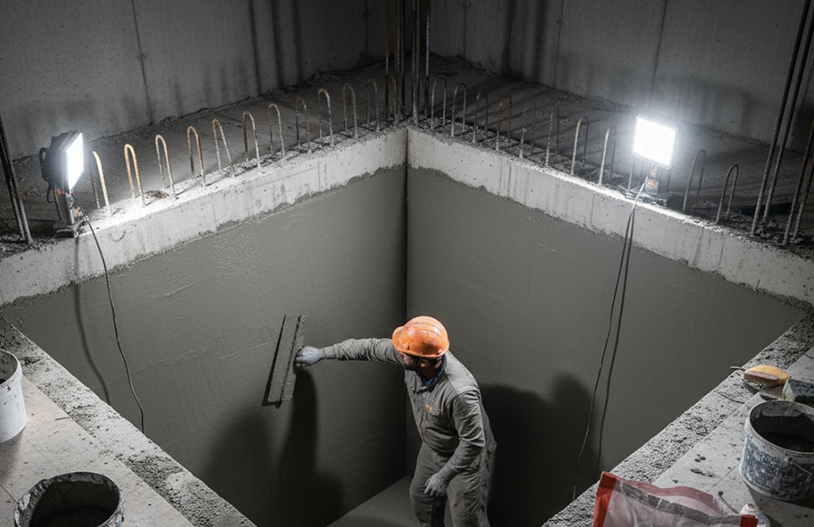 ملات آب بندی چاله آسانسور