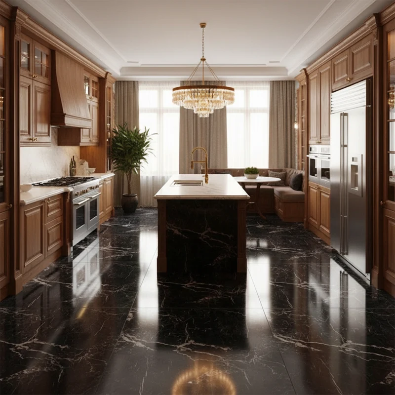 پرسلان تبریز برند کرگرس طرح مجستیک مشکی پولیش سایز 120*120