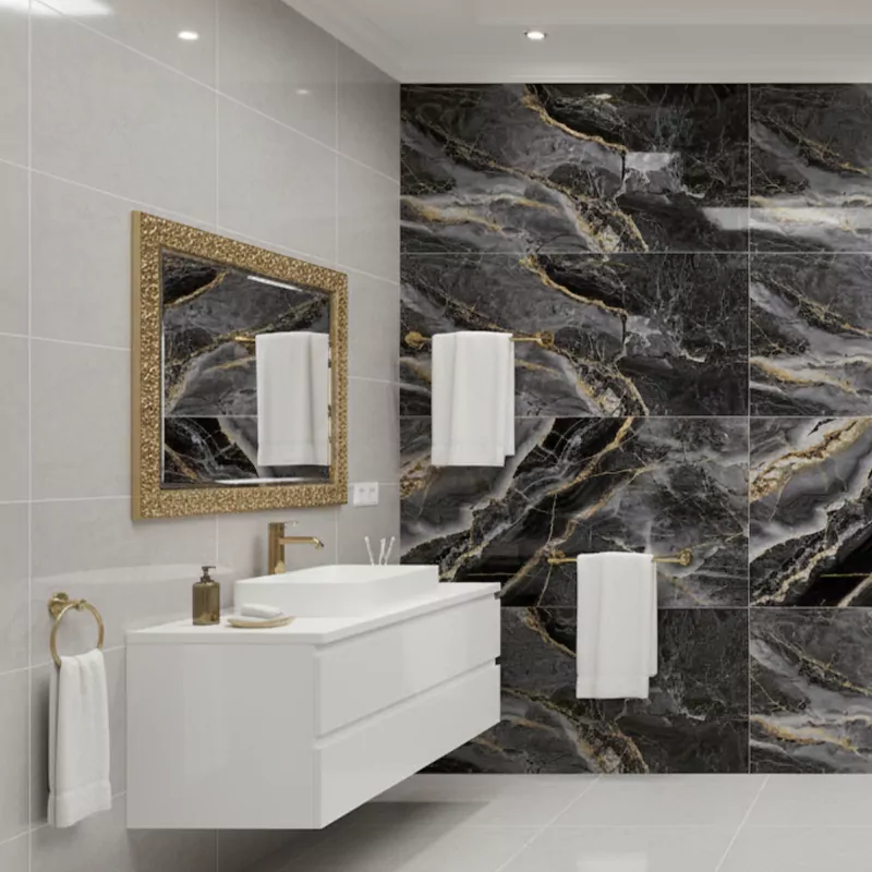 سرامیک ایفا سرام برند میلان طرح فور مچ باراکا مشکی نانو پولیش سایز 120*60