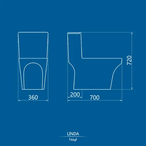 توالت فرنگی کرد مدل لیندا