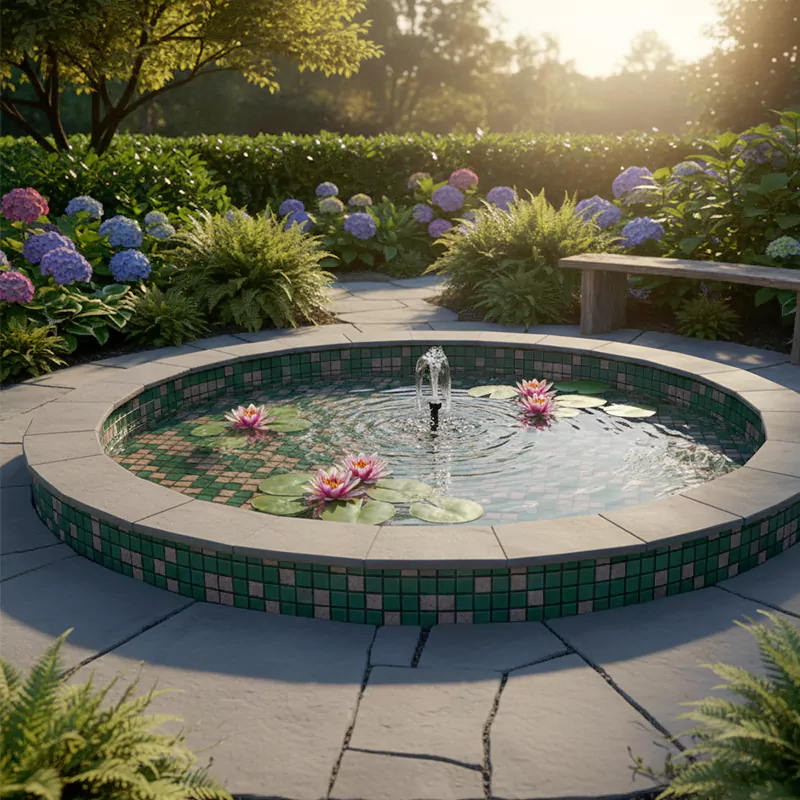 کاشی استخری البرز طرح میکس هوگو سبز براق سایز 2/5*2/5