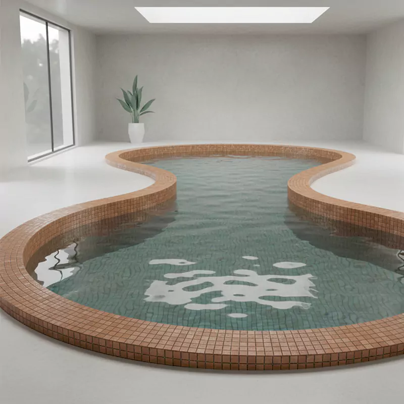 کاشی استخری گهرفام کد BS06 قهوهای مات سایز 2/5*2/5