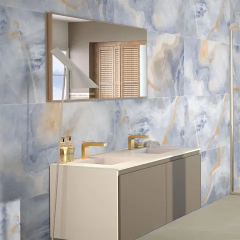 سرامیک ایفا سرام برند میلان طرح مون لایت آبی پولیش سایز 120*60