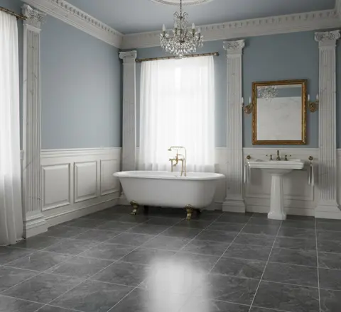 پرسلان الوند طرح نوابل طوسی تیره مات سایز 30*30