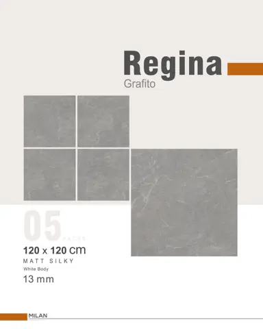 پرسلان ایفا سرام برند میلان طرح رجینا گرافیتو مات سایز 120*120