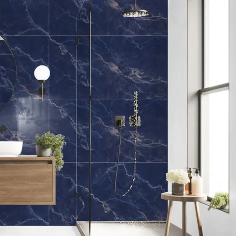 پرسلان ایفا سرام برند میلان طرح تاندر آبی تیره نانو پولیش سایز 160*80