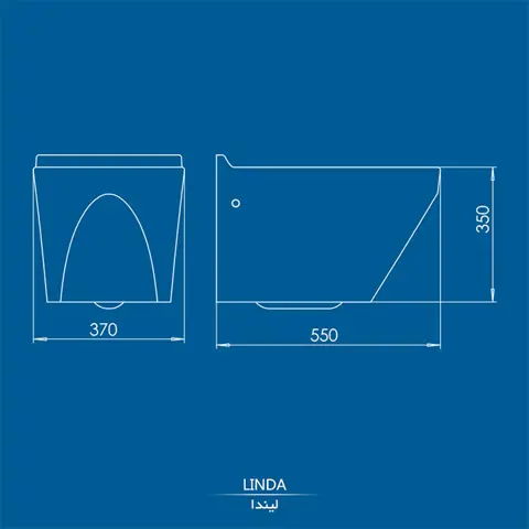توالت فرنگی وال هنگ کرد مدل لیندا