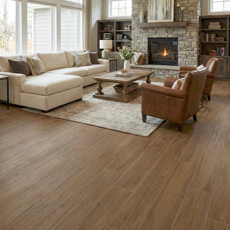 سرامیک ایفا سرام برند میلان طرح نواک گردویی تیره مات سایز 120*20