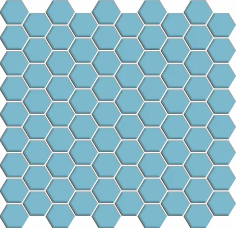 کاشی استخری سرام آرا برند آرژنا کد SG TL 02 آبی براق شش ضلعی