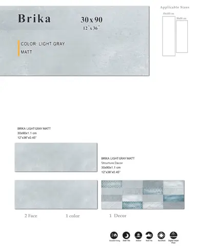 کاشی الوند طرح بریکا طوسی دکور مات سایز 90*30