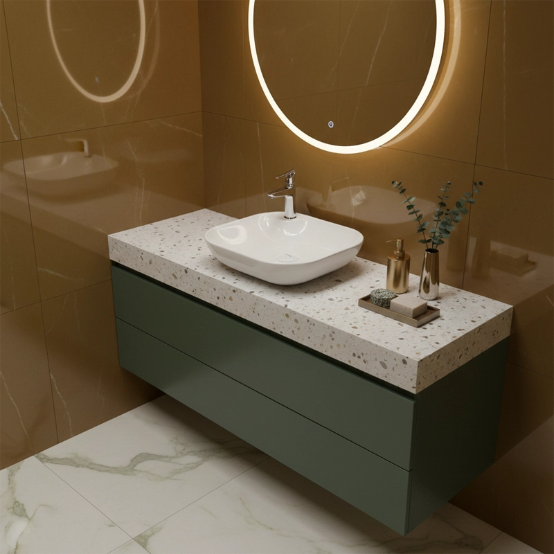 روشویی روکابینتی کرد مدل آنتوریم 46 پایه شیردار