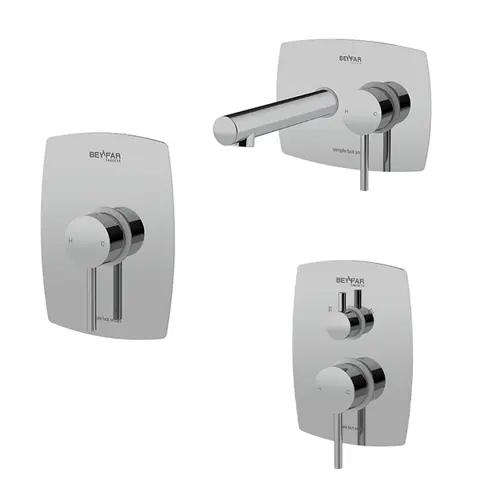 ست شیرآلات توکار بهفر مدل پلیت B سری آیباکس