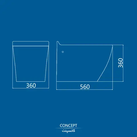 توالت فرنگی وال هنگ کرد مدل کانسپت