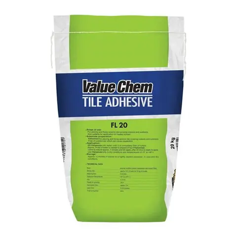 چسب کاشی و سرامیک پودری استاندارد FL20 غفاری 20 کیلوگرم  چسب کاشی و سرامیک پودری استاندارد FL20 غفاری 20 کیلوگرم