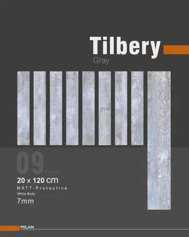 سرامیک ایفا سرام برند میلان طرح تیلبری طوسی مات سایز 120*20