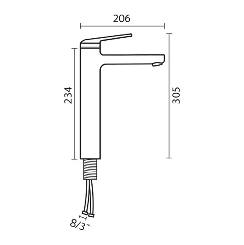 شیر روشویی پایه بلند KWC مدل دومو