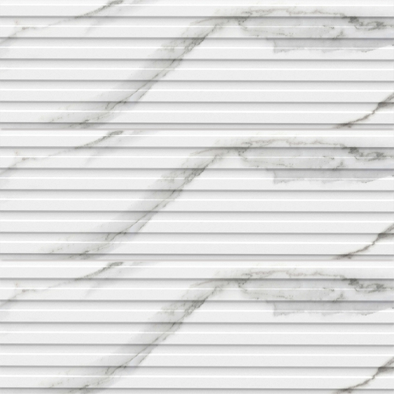 سرامیک سرام نگار طرح کلکته سفید دکور خطی براق سایز 90*30