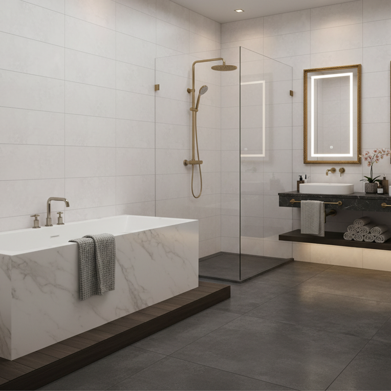 سرامیک سرام نگار طرح سپنتا طوسی روشن مات سایز 90*30