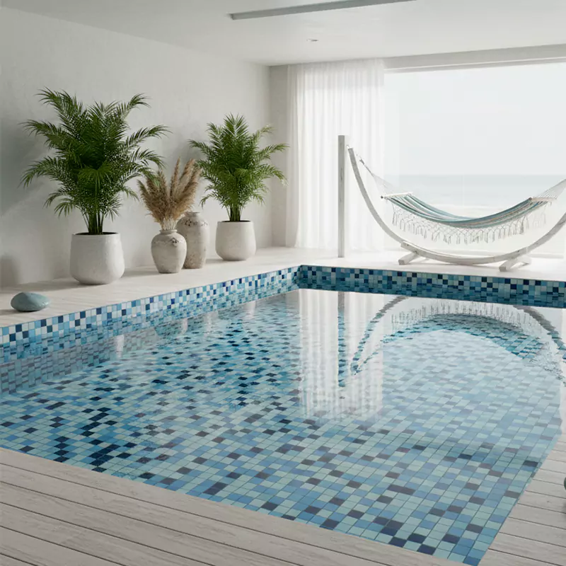 کاشی استخری ایلدیز برند میراک طرح لوستری میکس کد 5055 سایز 2/5*2/5