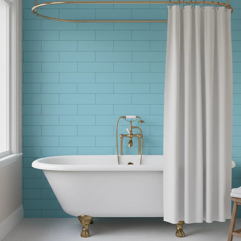 سرامیک ایفا سرام برند میلان طرح بریک مونوکالر فیروزه ای کد 84 کریستال پولیش سایز 30*8