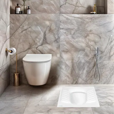 توالت زمینی پارس سرام مدل تانیا 22 طبی ریم لس