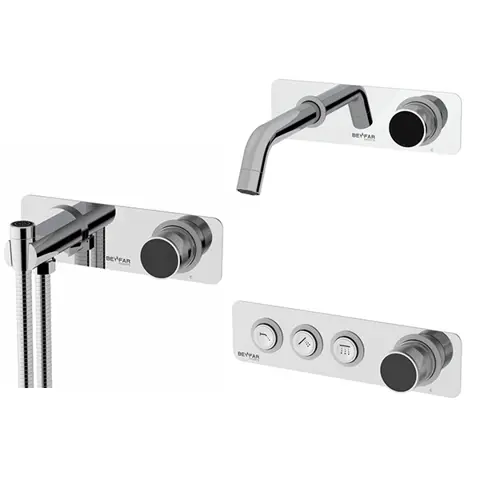 ست شیرآلات توکار بهفر مدل ترمو سری براکت