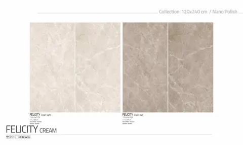 اسلب پرنیان طرح فیلیسیتی کرم روشن نانو پولیش سایز 240*120