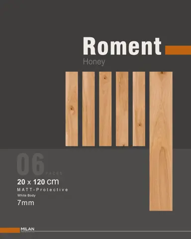 سرامیک ایفا سرام برند میلان طرح رومنت عسلی مات سایز 120*20