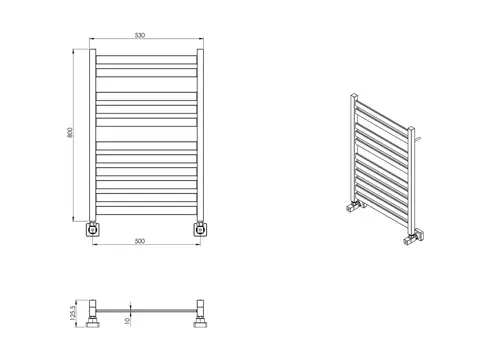 حوله خشک کن فلت ابعاد 80*50 شودر