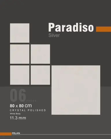 سرامیک ایفا سرام برند میلان طرح پارادیسو نقره ای مات سایز 80*80