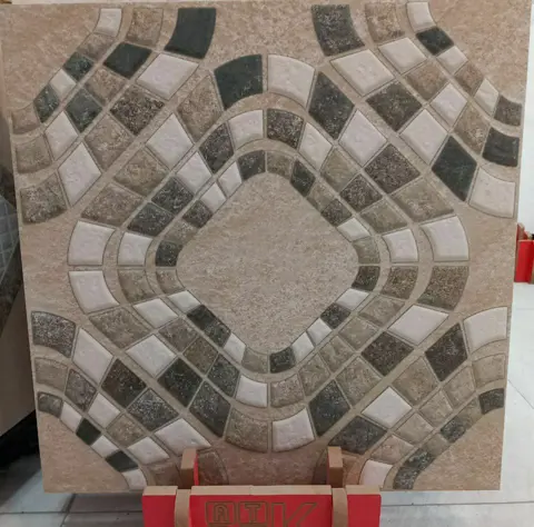 پرسلان صالح سرام طرح گلکسی قهوهای تیره استراکچر مات سایز 60*60