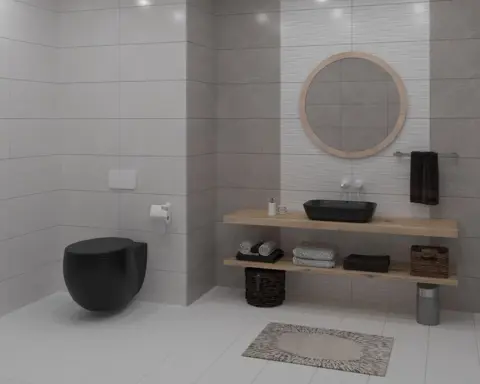 کاشی نیلوفر طرح اونیکس الا استخوانی دکور موجدار براق سایز 60*30