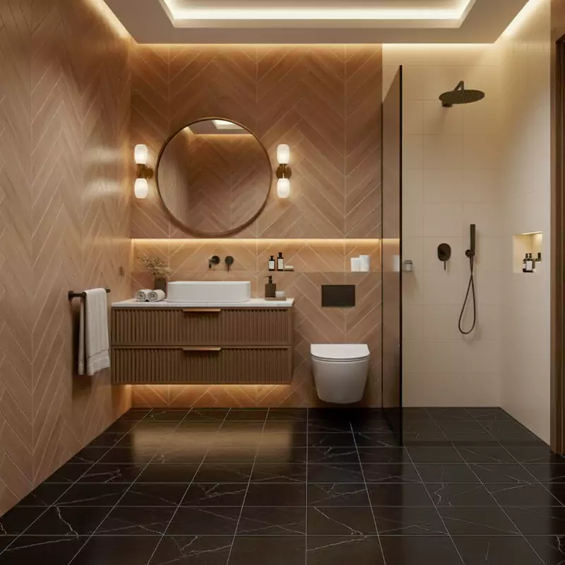 پرسلان صبا طرح رومینا مشکی مات سایز 30*30