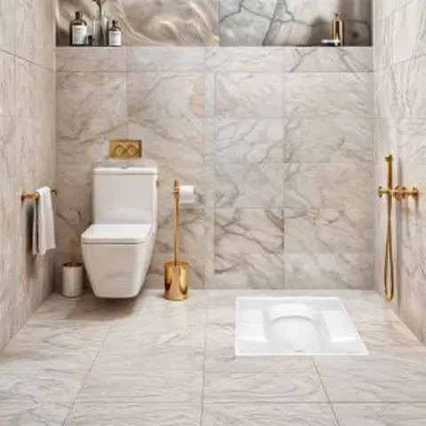 توالت زمینی تخت پارس سرام مدل گلنار 22 ریم بسته