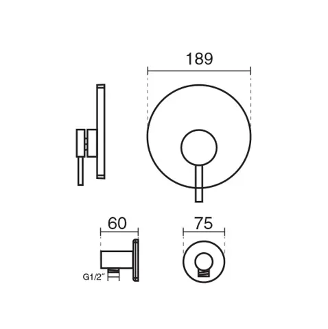 شیر توالت توکار KWC مدل زو یونیورسال