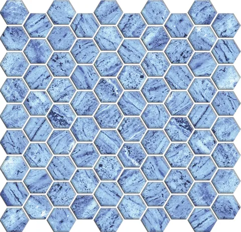 کاشی استخری سرام آرا برند آرژنا طرح دنیز آبی براق شش ضلعی کاشی استخری سرام آرا برند آرژنا طرح دنیز آبی براق شش ضلعی