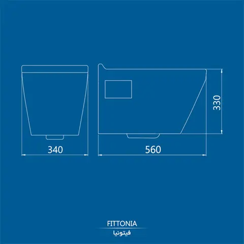 توالت فرنگی وال هنگ کرد مدل فیتونیا