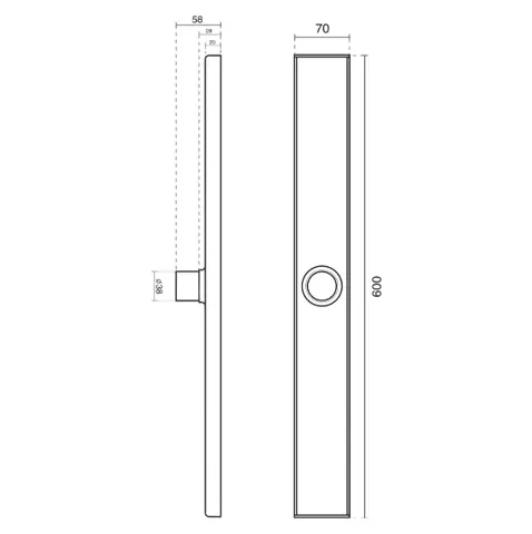 کفشور شبکه ای KWC مدل آوا لاین 60 سانتی متر
