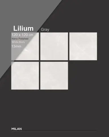 پرسلان ایفا سرام برند میلان طرح لیلیوم طوسی پولیش سایز 120*120