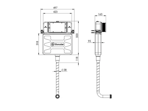 فلاش تانک توکار ایرانی شودر مدل جنوا