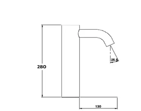 شیر روشویی هوشمند بلندا مدل HD15B ارتفاع 28