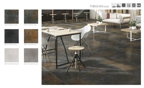 پرسلان صبا طرح پالیساندرا مشکی مات سایز 80*80