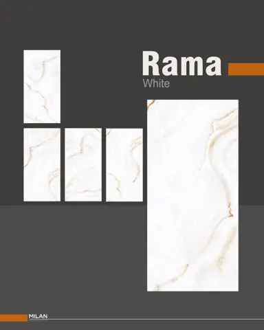 پرسلان ایفا سرام برند میلان طرح راما سفید نانو پولیش سایز 160*80