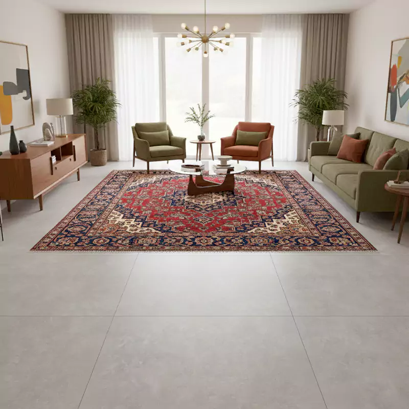 پرسلان الوند طرح بلانش طوسی روشن مات سایز 100*100