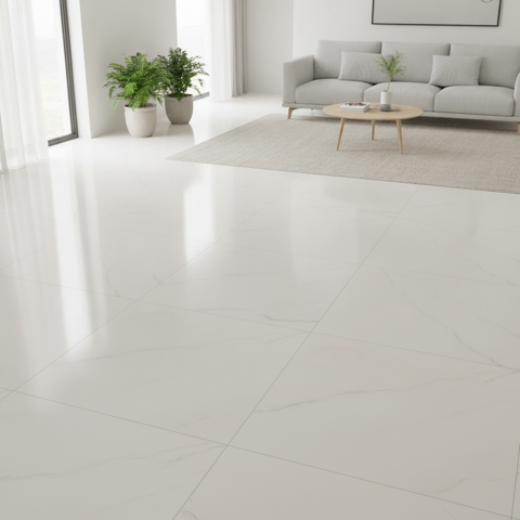 سرامیک زمرد طرح وینست سفید مات سایز 60*60