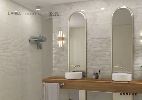 کاشی الوند طرح دنیل کرم براق سایز 90*30