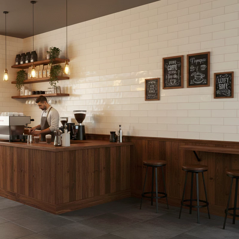 سرامیک ایفا سرام برند میلان طرح بریک مونوکالر کرم روشن کد 103 کریستال پولیش سایز 30*8