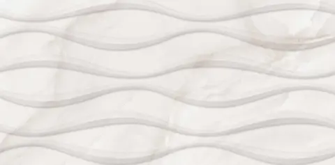کاشی نیلوفر طرح اونیکس الا استخوانی دکور موجدار براق سایز 60*30
