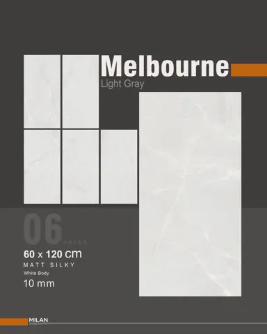 سرامیک ایفا سرام برند میلان طرح ملبورن طوسی روشن مات سایز 120*60